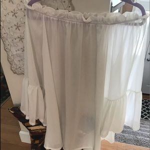 Bathing suit cover-up. Sheer white